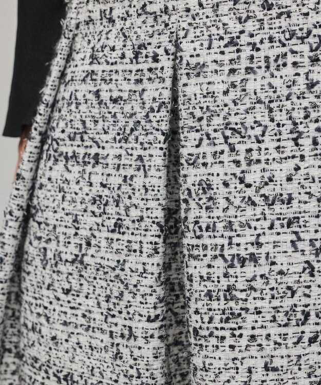 GRACE CONTINENTAL ミックスツイードスカート ブラック