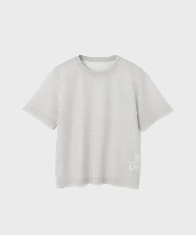 GRACE CONTINENTAL ブライトシアーニットトップ グレー