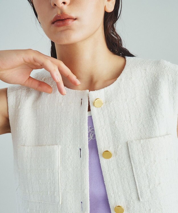 GRACE CONTINENTAL ツイードミニワンピース キナリ