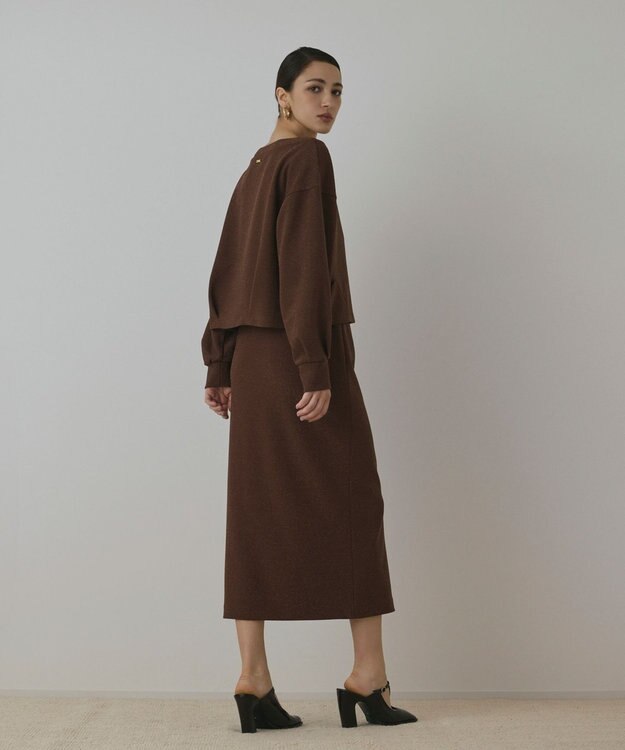 GRACE CONTINENTAL ラメカットトップ ブラウン