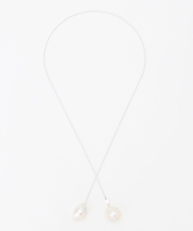 GRACE CONTINENTAL IRIS47  pearl lariat シルバー