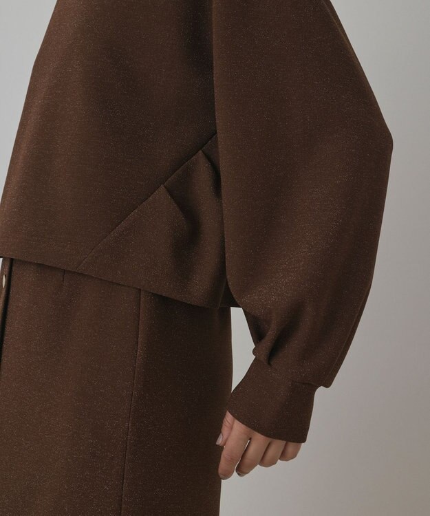 GRACE CONTINENTAL ラメカットトップ ブラウン