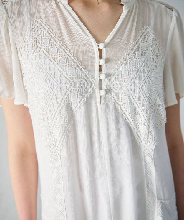 GRACE CONTINENTAL レースコンビカフタンワンピース キナリ