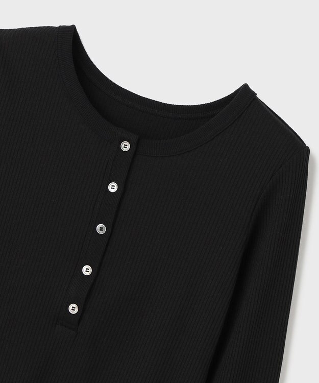 GRACE CONTINENTAL ヘンリーネックカットトップ ブラック