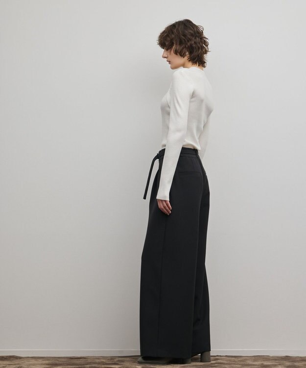 GRACE CONTINENTAL ダブルクロスワイドパンツ ブラック