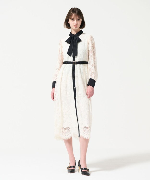 GRACE CONTINENTAL コードレースシャツドレス キナリ