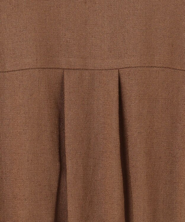 GRACE CONTINENTAL リネンタッチサファリドレス ブラウン