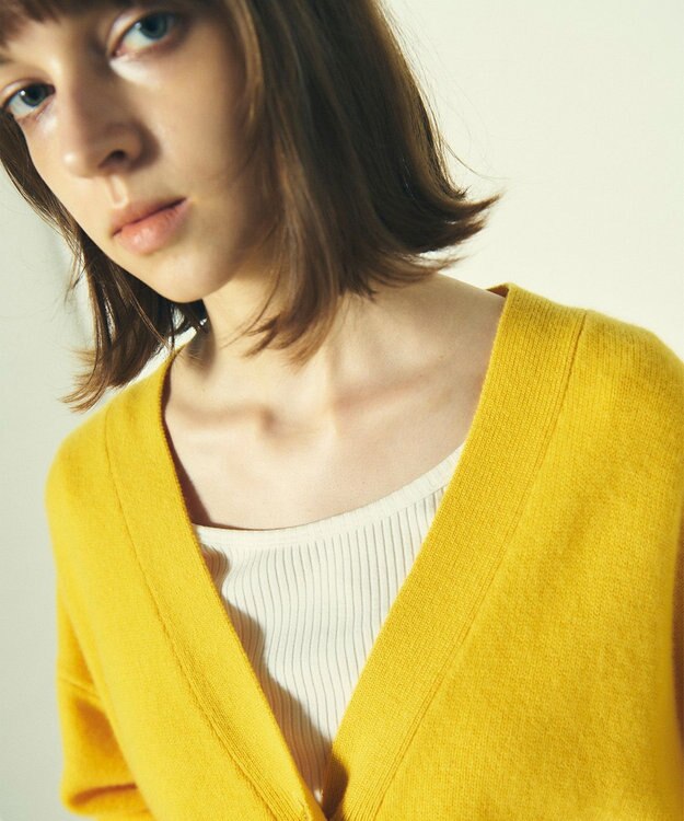 GRACE CONTINENTAL メリノウールニットカーディガン イエロー