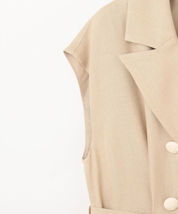 GRACE CONTINENTAL テーラーフレアワンピース ベージュ