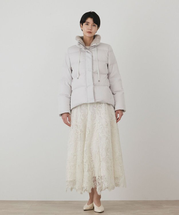 GRACE CONTINENTAL ファー衿ダウンコート キナリ