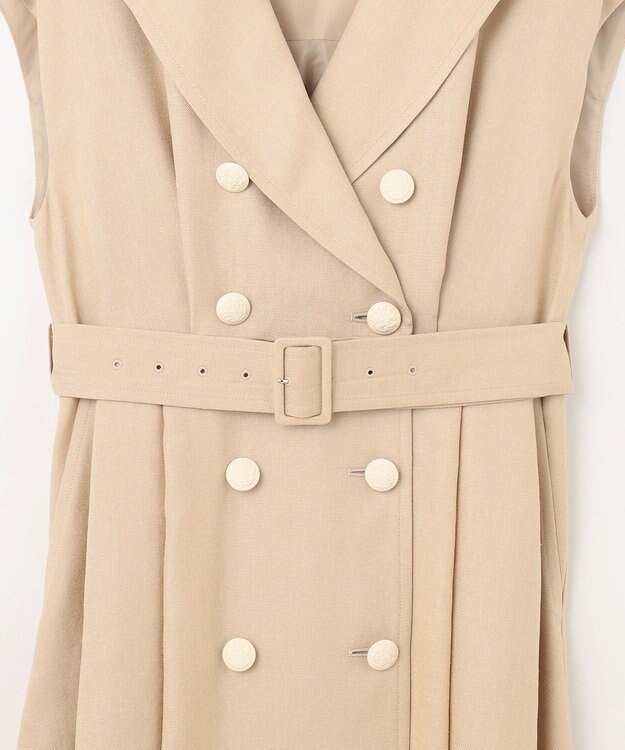 GRACE CONTINENTAL テーラーフレアワンピース ベージュ