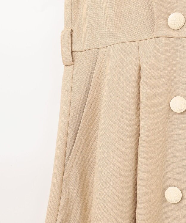 GRACE CONTINENTAL テーラーフレアワンピース ベージュ