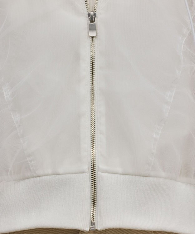 GRACE CONTINENTAL チュールパーカー ホワイト