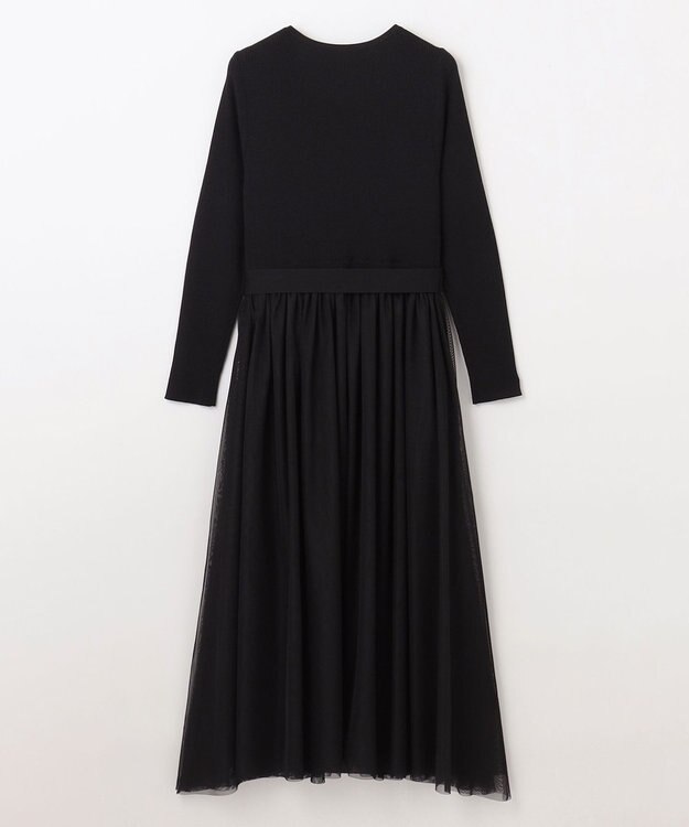GRACE CONTINENTAL チュールコンビニットワンピース ブラック