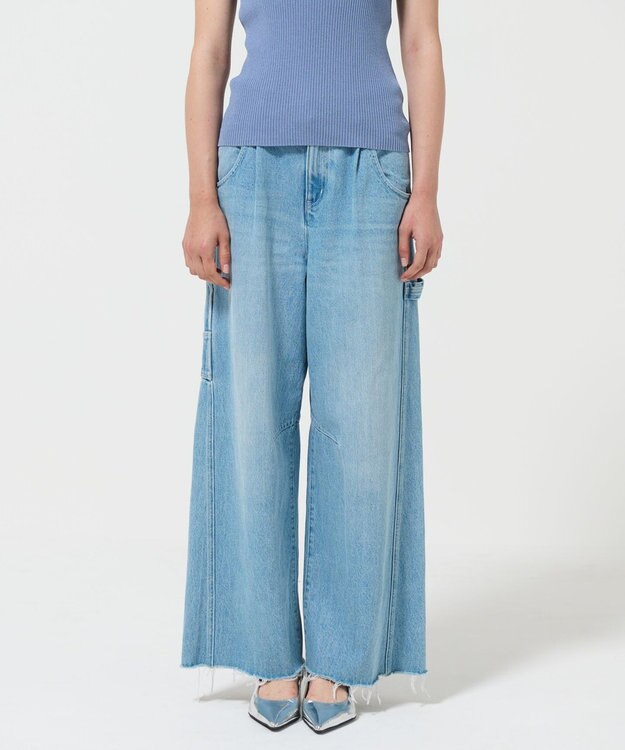 GRACE CONTINENTAL ペインターデニムパンツ サックス