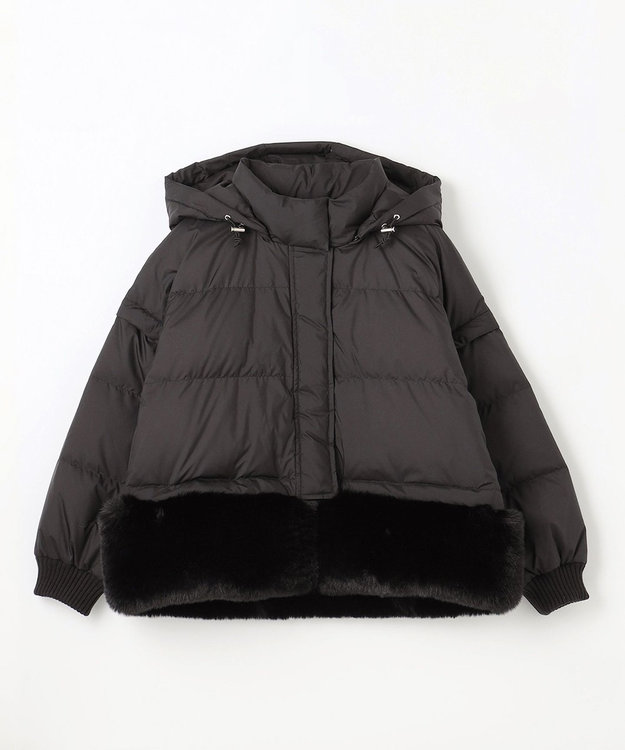GRACE CONTINENTAL ファー付ショートダウンジャケット　黒　36 GRACE CONTINENTAL ファー付ショートダウンジャケット 黒 36