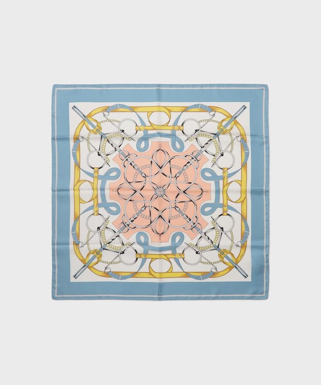 GRACE CONTINENTAL チェーンベルトシルクスカーフ ブルー