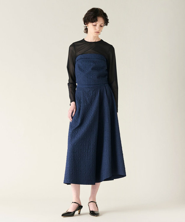 GRACE CONTINENTAL ビスチェsetワイドパンツ ネイビー