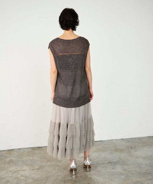 GRACE CONTINENTAL ボリュームチュールスカート ベージュ