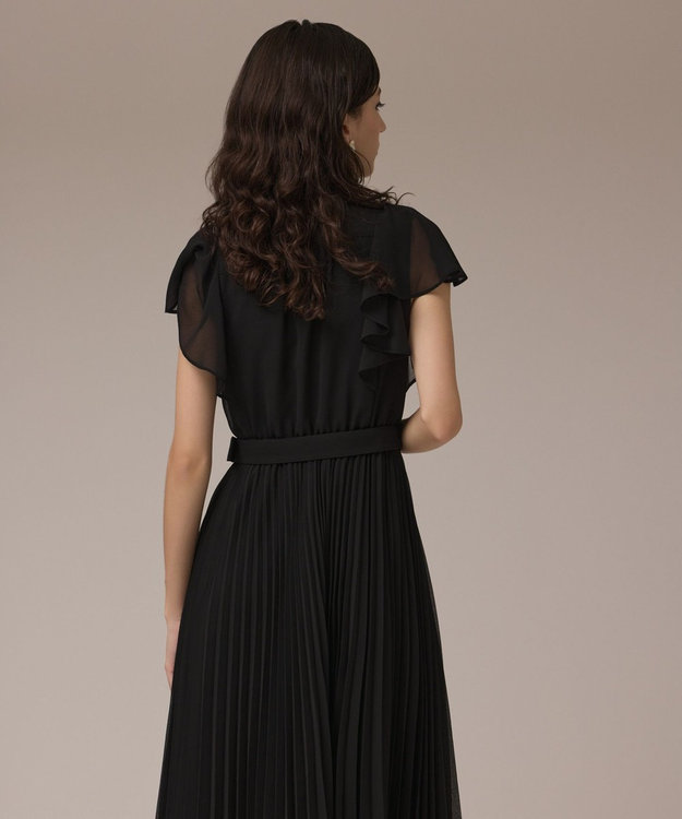 GRACE CONTINENTAL ボウタイプリーツドレス ブラック