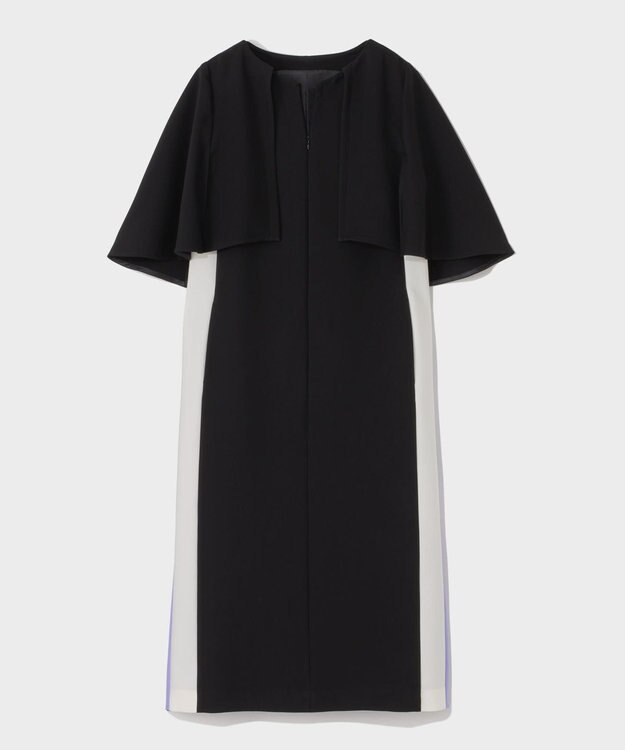 GRACE CONTINENTAL ケープレイヤードドレス ブラック