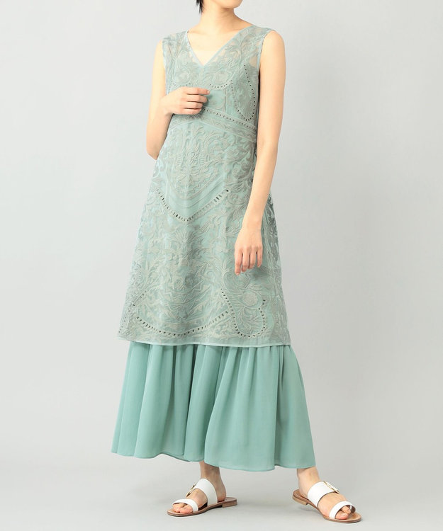 レイヤード刺繍ロングワンピース / GRACE CONTINENTAL | GRACE