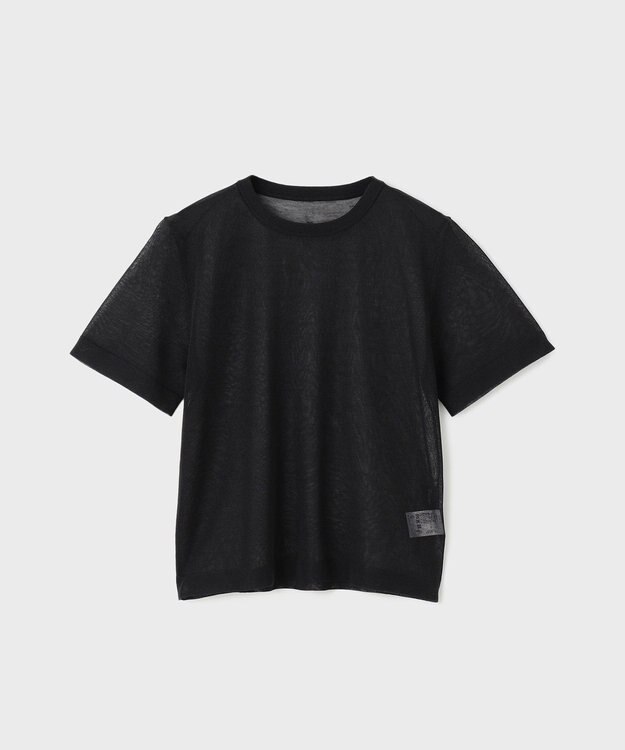 GRACE CONTINENTAL ブライトシアーニットトップ ブラック