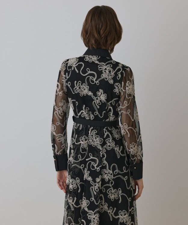 GRACE CONTINENTAL チュールコードレースワンピース ブラック