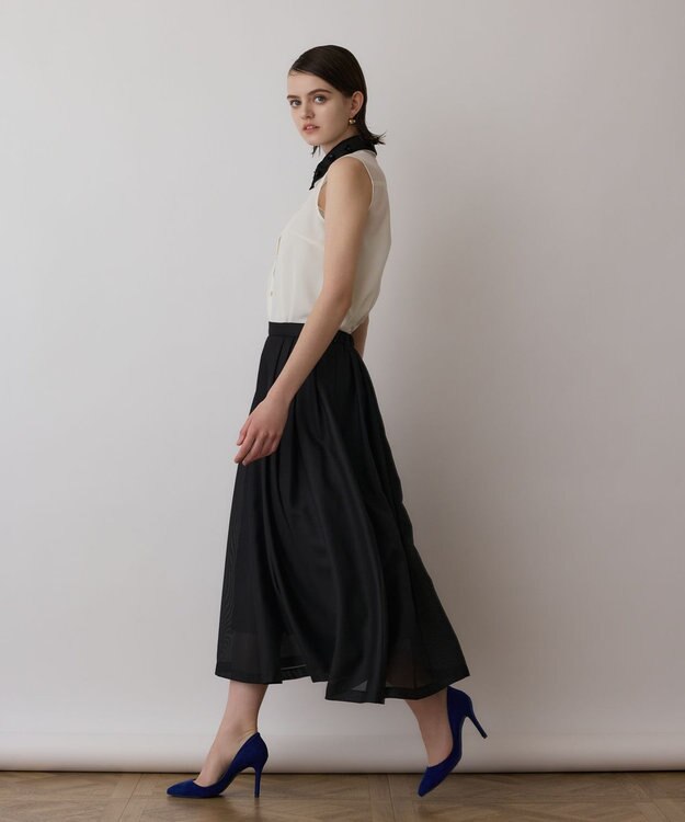GRACE CONTINENTAL シアーメッシュスカート ブラック