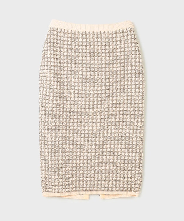 GRACE CONTINENTAL ツイードニットスカート キナリ