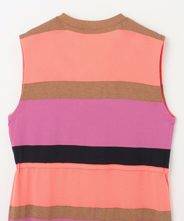 GRACE CONTINENTAL ニットマルチボーダージレ ピンク