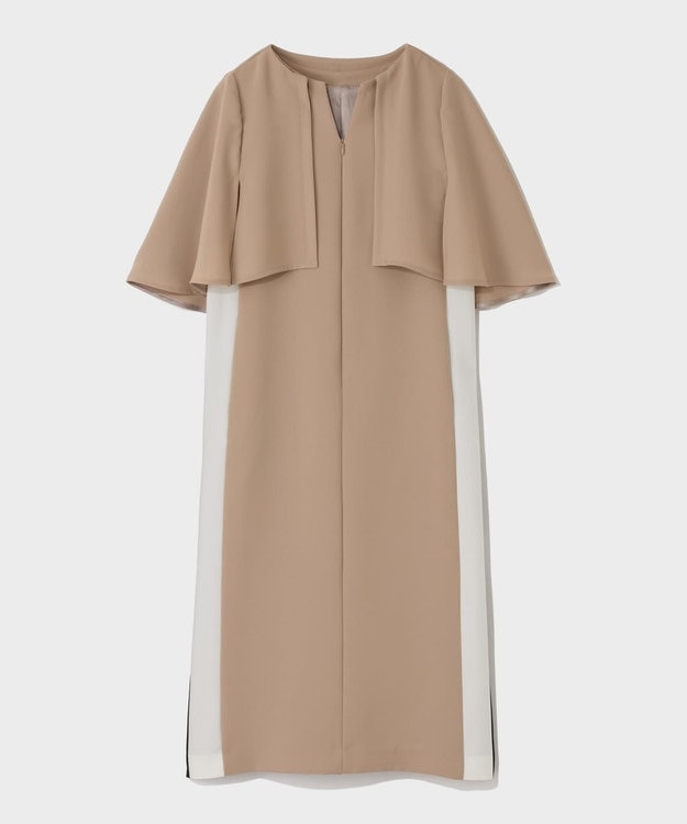 GRACE CONTINENTAL ケープレイヤードドレス ベージュ
