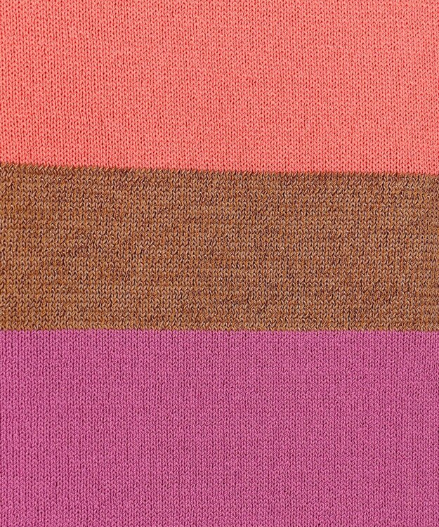 GRACE CONTINENTAL ニットマルチボーダージレ ピンク