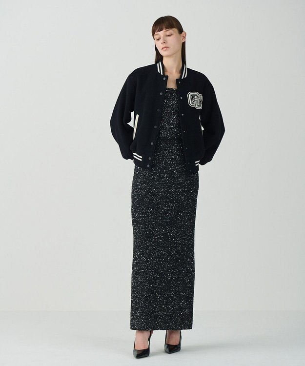 GRACE CONTINENTAL ビジューembアワードジャケット ブラック