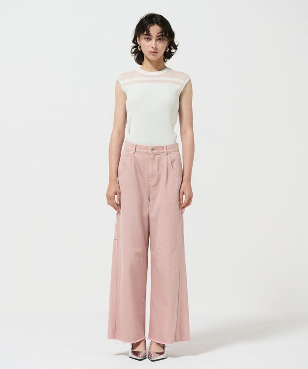 GRACE CONTINENTAL ペインターデニムパンツ ピンク