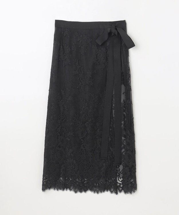 GRACE CONTINENTAL レースオーバースカート ブラック