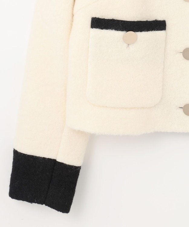 GRACE CONTINENTAL ウールパイルジャケット キナリ