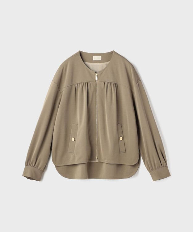 GRACE CONTINENTAL トリアセジャージジャケット カーキ