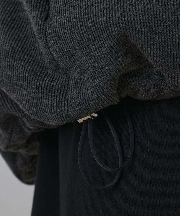 GRACE CONTINENTAL スタンドニットダウンベスト グレー