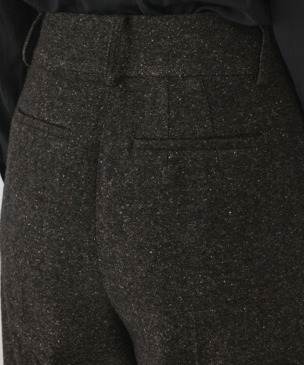 GRACE CONTINENTAL ウールタックワイドパンツ ブラウン