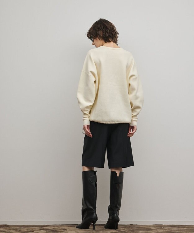 GRACE CONTINENTAL スウェットライクニットトップ ホワイト