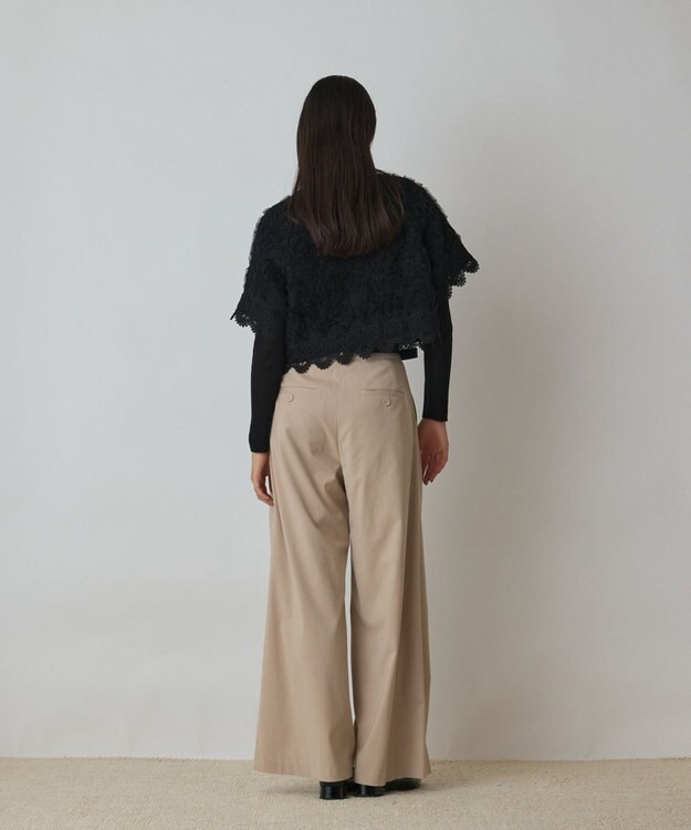 GRACE CONTINENTAL フラワー刺繍ニットカーディガン ブラック