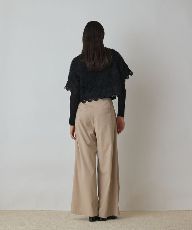 GRACE CONTINENTAL フラワー刺繍ニットカーディガン ブラック