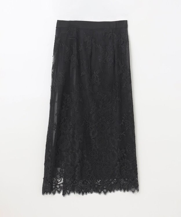 GRACE CONTINENTAL レースオーバースカート ブラック