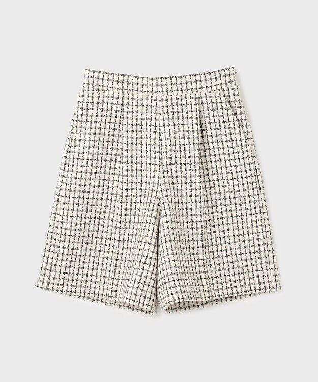 GRACE CONTINENTAL チェックツイードハーフパンツ キナリ