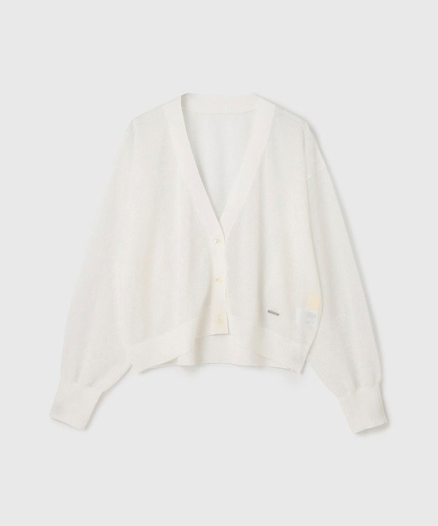 GRACE CONTINENTAL シアージョーゼットカーディガン ホワイト