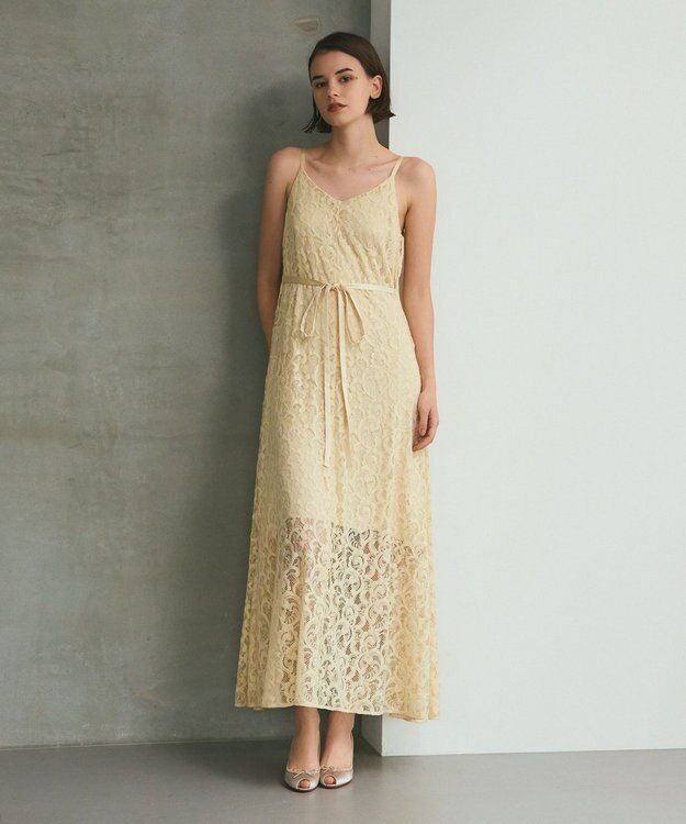 GRACE CONTINENTAL レースキャミドレス ベージュ