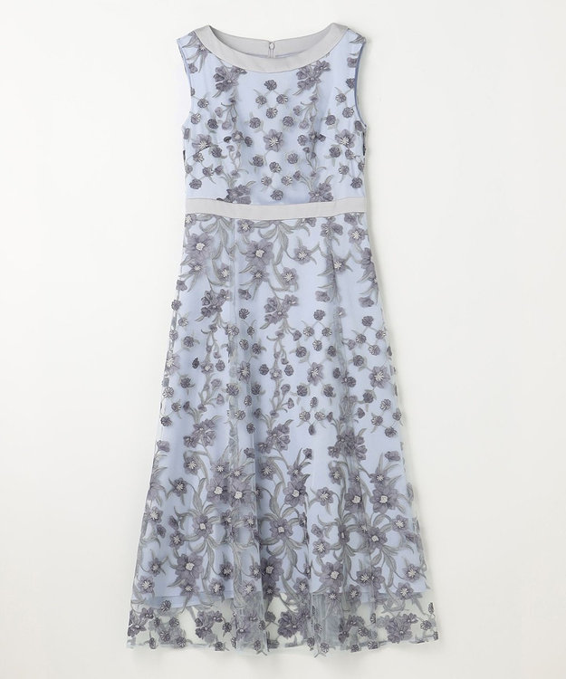 GRACE CONTINENTAL スモール3Dフラワードレス グレー