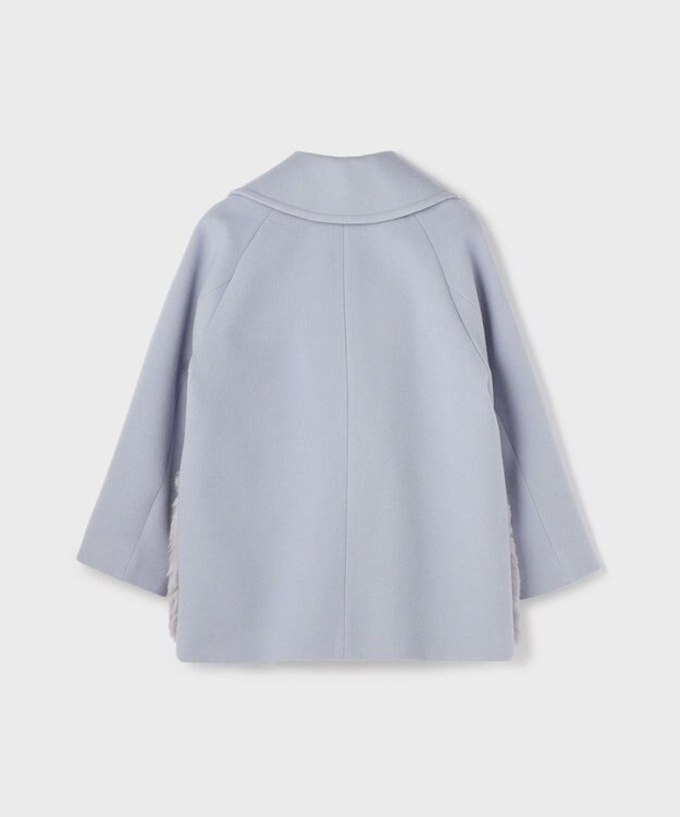 GRACE CONTINENTAL ファーポケットピーコート サックス