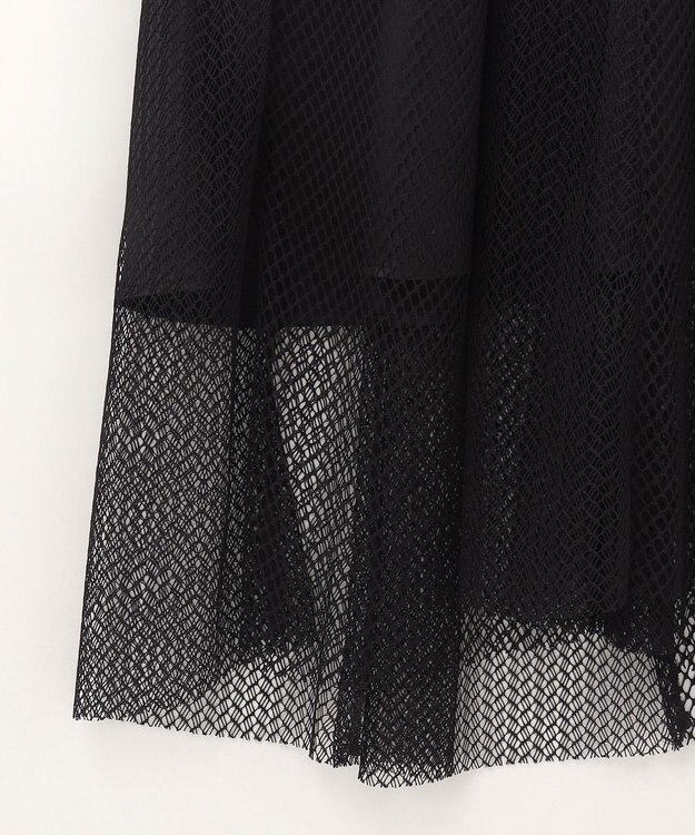 GRACE CONTINENTAL メッシュコンビキャミワンピース ブラック